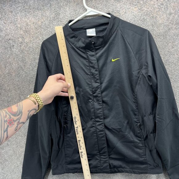 Nike Jacket Youth Medium Black FitDry Running Full Zip Lightweight Training - Picture 7 of 10